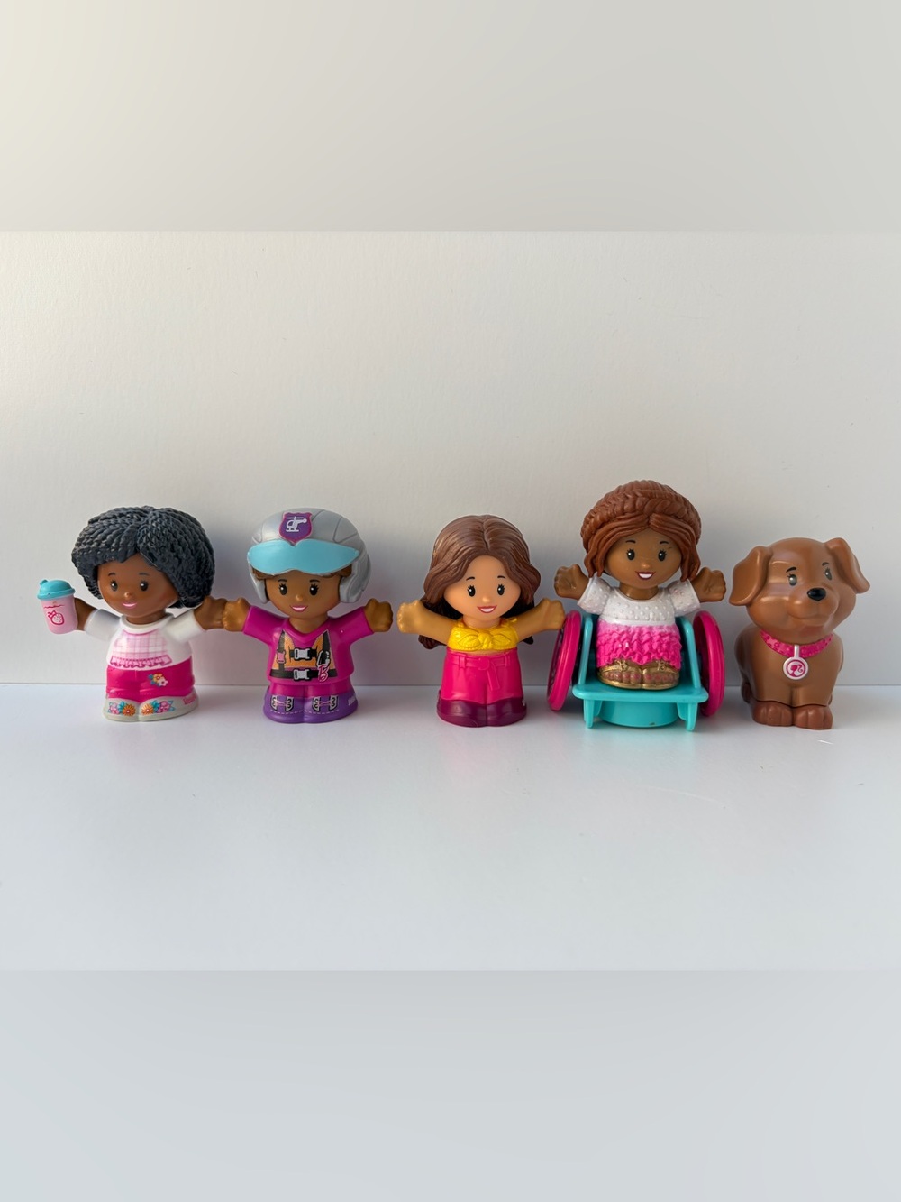 Fisher-Price Little People Barbie & Dog Lot Of 5 Replacement Figures